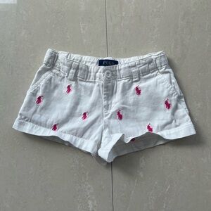 GIRLS POLO RALPH LAUREN white denim shorts